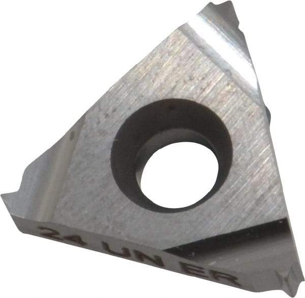Carmex - 16ER External Right Hand 24 UN Laydown Threading Insert - Grade P30, Uncoated Coated Carbide - Eagle Tool & Supply