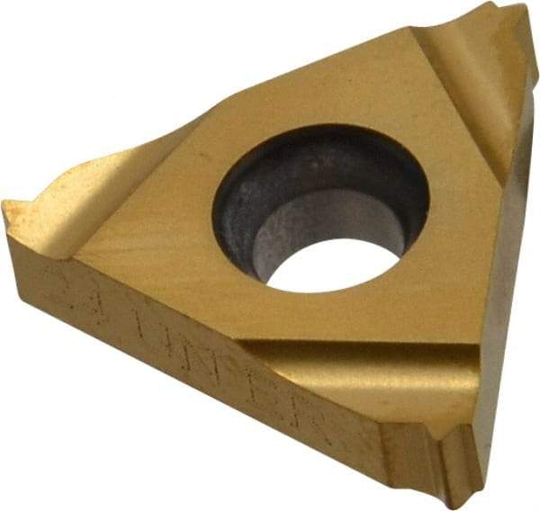 Carmex - 16ER External Right Hand 24 UN Laydown Threading Insert - Grade MXC, TiN Coated Carbide - Eagle Tool & Supply