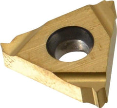 Hertel - 11IL Internal Left Hand ISO Laydown Threading Insert - Grade HG330TR, TiN Coated Carbide, 1/4" Inscribed Circle - Eagle Tool & Supply