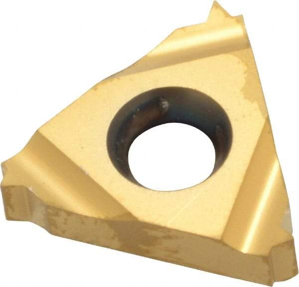 Carmex - 16IR Internal Right Hand 16 UN Laydown Threading Insert - Grade MXC, TiN Coated Carbide - Eagle Tool & Supply