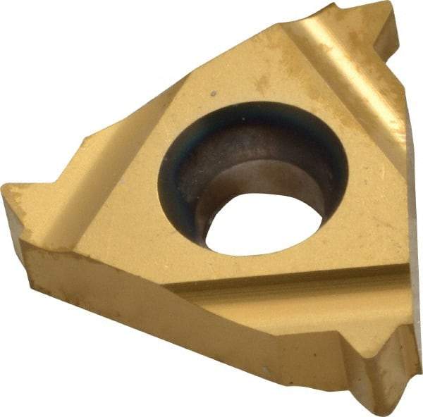 Carmex - 16ER External Right Hand 12 UN Laydown Threading Insert - Grade MXC, TiN Coated Carbide - Eagle Tool & Supply