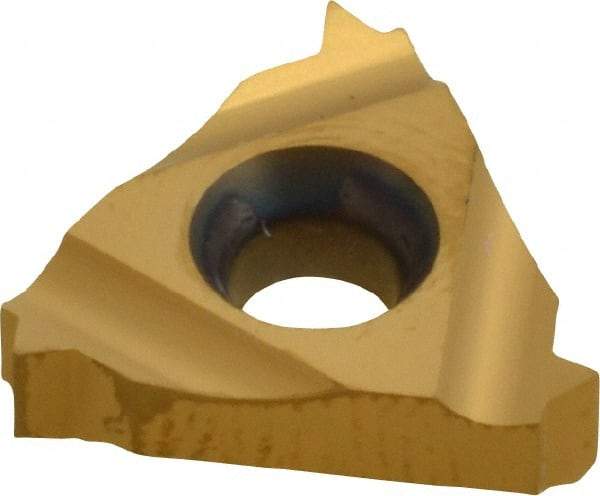 Carmex - 16IR Internal Right Hand 12 UN Laydown Threading Insert - Grade MXC, TiN Coated Carbide - Eagle Tool & Supply