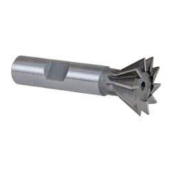 Keo - 1" Diam x 7/16" Width of Cut, 60° Included Angle, Cobalt Dovetail Cutter - 1/2" Shank Diam, 2-1/2" Overall Length, Weldon Flat, Uncoated - Eagle Tool & Supply