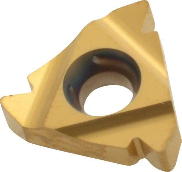 Carmex - 16ER External Right Hand 8 UN Laydown Threading Insert - Grade MXC, TiN Coated Carbide - Eagle Tool & Supply