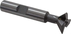 Keo - 3/4" Diam x 1/4" Width of Cut, 45° Included Angle, Carbide-Tipped Dovetail Cutter - 3/8" Shank Diam, 2-1/4" Overall Length, 0.02" Corner Radius, Weldon Flat, Uncoated - Eagle Tool & Supply