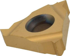 Carmex - 16ER External Right Hand 14 NPT Laydown Threading Insert - Grade MXC, TiN Coated Carbide - Eagle Tool & Supply