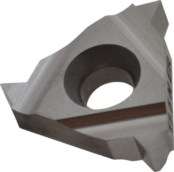 Carmex - 16ER External Right Hand 11.5 NPT Laydown Threading Insert - Grade P30, Uncoated Coated Carbide - Eagle Tool & Supply