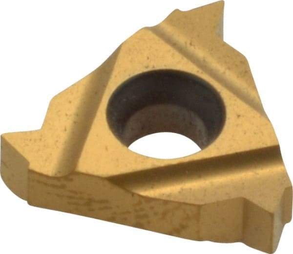 Carmex - 16ER External Right Hand 11.5 NPT Laydown Threading Insert - Grade MXC, TiN Coated Carbide - Eagle Tool & Supply