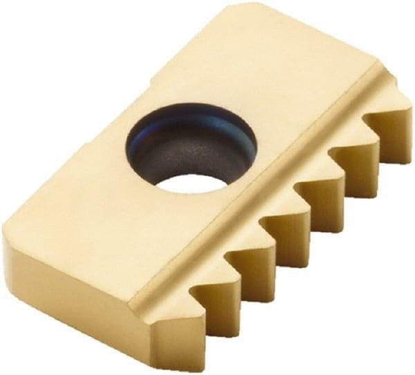Seco - 14 TPI, Internal/External Thread, Whitworth Standard, 13XMS CP500 Grade Thread Mill Insert - Carbide, TiAlN/TiN Coating - Eagle Tool & Supply