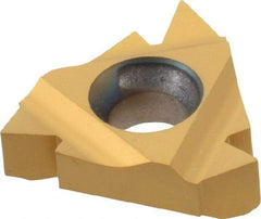 Carmex - 16IR Internal Right Hand 8 NPT Laydown Threading Insert - Grade MXC, TiN Coated Carbide - Eagle Tool & Supply