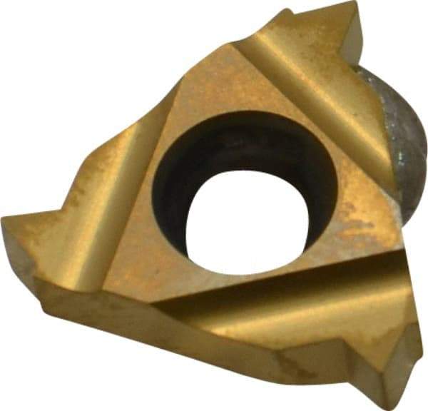 Carmex - 16ER External Right Hand 11.5 NPT Laydown Threading Insert - Grade P25C, TiN Coated Carbide - Eagle Tool & Supply