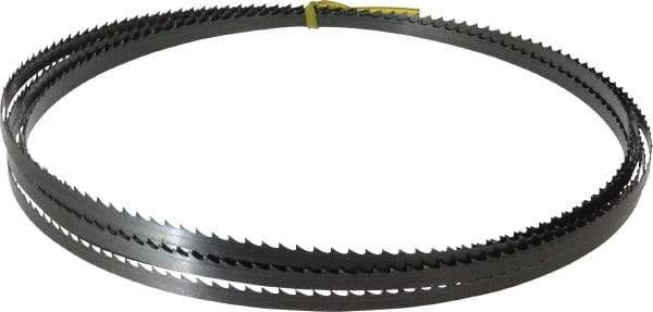 Starrett - 4 TPI, 19' 6" Long x 3/8" Wide x 0.025" Thick, Welded Band Saw Blade - Carbon Steel, Toothed Edge, Raker Tooth Set, Flexible Back, Contour Cutting - Eagle Tool & Supply