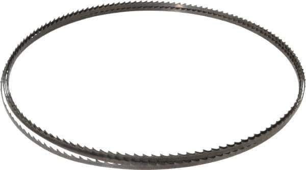 Starrett - 4 TPI, 14' Long x 1/4" Wide x 0.025" Thick, Welded Band Saw Blade - Carbon Steel, Toothed Edge, Raker Tooth Set, Flexible Back, Contour Cutting - Eagle Tool & Supply