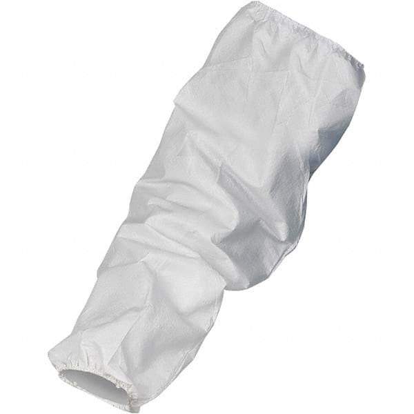 KleenGuard - Size Universal, White Kleenguard Disposable Sleeve - 18" Long Sleeve, Elastic Opening at Both Ends - Eagle Tool & Supply