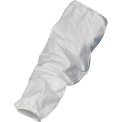 KleenGuard - Size Universal, White Kleenguard Disposable Sleeve - 18" Long Sleeve, Elastic Opening at Both Ends - Eagle Tool & Supply