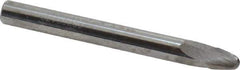 Accupro - 15° Taper Angle per Side, 3/16" Small End Diam, 5/16" LOC, Solid Carbide 2 Flute Tapered Ball End Mill - 2-1/2" OAL, 5/16" Shank Diam, Spiral Flute - Eagle Tool & Supply