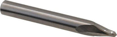 Accupro - 10° Taper Angle per Side, 3/16" Small End Diam, 7/16" LOC, Solid Carbide 2 Flute Tapered Ball End Mill - 2-1/2" OAL, 5/16" Shank Diam, Spiral Flute - Eagle Tool & Supply