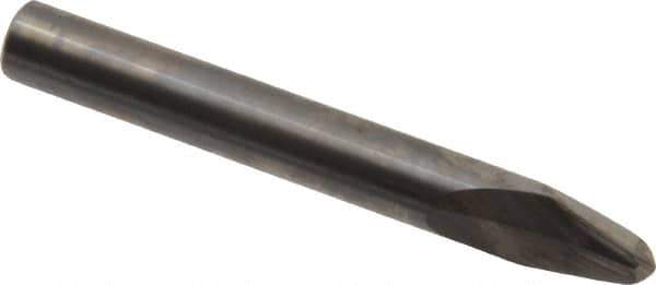 Accupro - 10° Taper Angle per Side, 7/32" Small End Diam, 0.366" LOC, Solid Carbide 2 Flute Tapered Ball End Mill - 2-1/2" OAL, 5/16" Shank Diam, Spiral Flute - Eagle Tool & Supply
