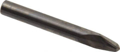 Accupro - 10° Taper Angle per Side, 7/32" Small End Diam, 0.366" LOC, Solid Carbide 2 Flute Tapered Ball End Mill - 2-1/2" OAL, 5/16" Shank Diam, Spiral Flute - Eagle Tool & Supply