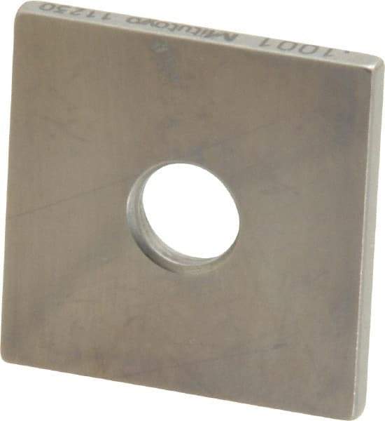 Mitutoyo - 0.1001" Square Steel Gage Block - Accuracy Grade 0, Includes Certificate of Inspection - Eagle Tool & Supply