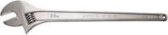 SK - 2-1/2" Jaw Capacity, 24" Standard Adjustable Wrench - Stainless Steel, Chrome Finish, 24" OAL - Eagle Tool & Supply