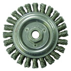 6" Diameter - 5/8-11" Arbor Hole - Stringer Bead Twist Steel Wire Straight Wheel - Eagle Tool & Supply