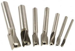 Value Collection - 7 Piece, 3 Flutes, Straight Shank, Interchangeable Pilot Counterbore Set - Eagle Tool & Supply