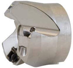 Seco - 2.48" Cut Diam, 3/4" Arbor Hole, 0.236" Max Depth of Cut, 45° Indexable Chamfer & Angle Face Mill - 5 Inserts, SE.X 1204 Insert, Right Hand Cut, 5 Flutes, Through Coolant, Series R220.53 - Eagle Tool & Supply