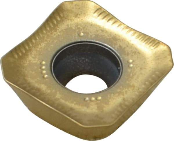 Seco - SEMX1204 ME12 Grade F40M Carbide Milling Insert - TiAlN/TiN Finish, 0.187" Thick, 1/2" Inscribed Circle - Eagle Tool & Supply