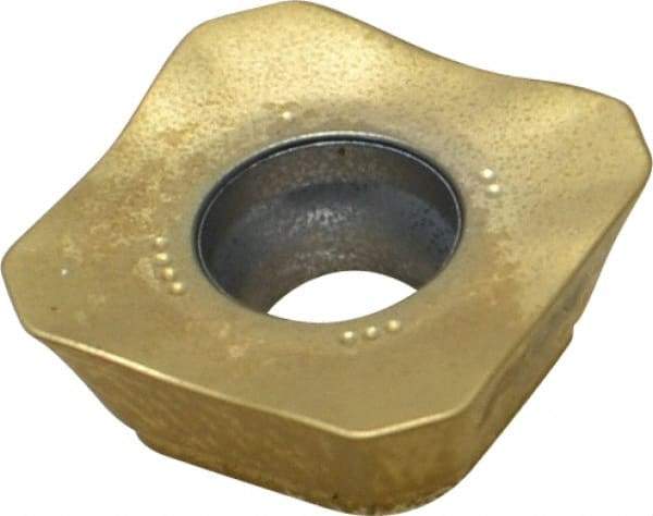 Seco - SEMX1204 M15 Grade F40M Carbide Milling Insert - TiAlN/TiN Finish, 0.187" Thick, 1/2" Inscribed Circle - Eagle Tool & Supply
