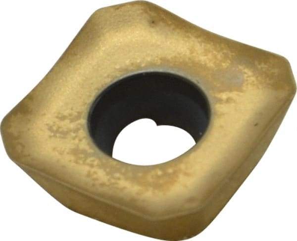 Seco - SEEX1204 E08 Grade F40M Carbide Milling Insert - TiAlN/TiN Finish, 0.187" Thick, 1/2" Inscribed Circle - Eagle Tool & Supply