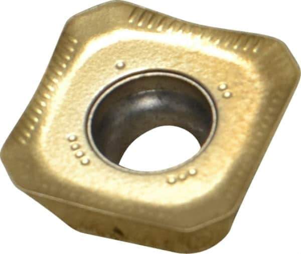 Seco - SEEX1204 ME11 Grade F40M Carbide Milling Insert - TiAlN/TiN Finish, 0.187" Thick, 1/2" Inscribed Circle - Eagle Tool & Supply
