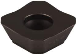 Seco - SEEX1204 M14 Grade T350M Carbide Milling Insert - TiCN/Al2O3 Finish, 0.187" Thick, 1/2" Inscribed Circle - Eagle Tool & Supply