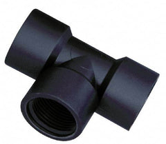 Green Leaf - 1/4" Polypropylene Plastic Pipe Tee - FIPT x FIPT x FIPT End Connections - Eagle Tool & Supply