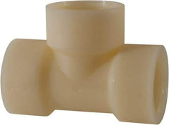 Green Leaf - 1-1/4" Nylon Plastic Pipe Tee - FIPT x FIPT x FIPT End Connections - Eagle Tool & Supply