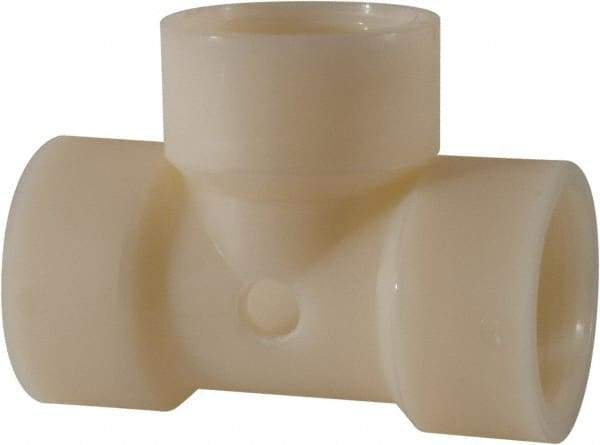Green Leaf - 1-1/4 x 1/4" Nylon Plastic Pipe Tee - FIPT x FIPT x FIPT x FIPT End Connections - Eagle Tool & Supply