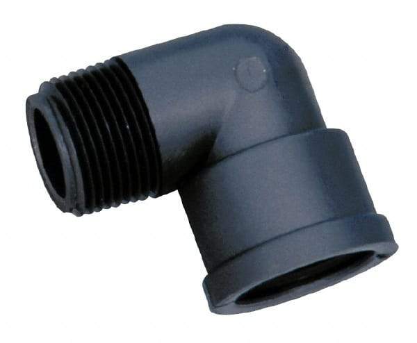 Green Leaf - 1" Polypropylene Plastic Pipe 90° Street Elbow - MIPT x FIPT End Connections - Eagle Tool & Supply