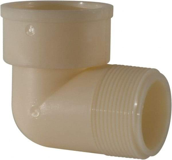 Green Leaf - 1-1/2" Nylon Plastic Pipe 90° Street Elbow - MIPT x FIPT End Connections - Eagle Tool & Supply