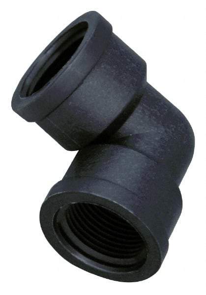 Green Leaf - 1-1/4" Polypropylene Plastic Pipe 90° Elbow - FIPT x FIPT End Connections - Eagle Tool & Supply