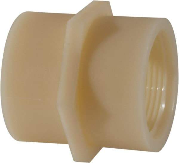 Green Leaf - 1-1/4" Nylon Plastic Pipe Coupling - FIPT x FIPT End Connections - Eagle Tool & Supply