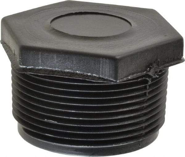 Green Leaf - 1-1/2" Polypropylene Plastic Pipe Plug - MIPT End Connections - Eagle Tool & Supply