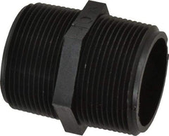 Green Leaf - 1-1/2" Polypropylene Plastic Pipe Hex Nipple - MIPT x MIPT End Connections - Eagle Tool & Supply