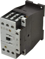 Eaton Cutler-Hammer - 3 Pole, 24 to 27 Coil VDC, 40 Amp, Nonreversible Open Enclosure IEC Contactor - 1 Phase hp: 2 at 115 V, 3 at 200 V, 5 at 230 V, 3 Phase hp: 10 at 230 V, 15 at 460 V, 20 at 575 V, 7.5 at 200 V, 25 Amp Inductive Load Rating Listed - Eagle Tool & Supply