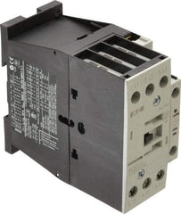 Eaton Cutler-Hammer - 3 Pole, 24 to 27 Coil VDC, 40 Amp, Nonreversible Open Enclosure IEC Contactor - 1 Phase hp: 3 at 115 V, 5 at 200 V, 5 at 230 V, 3 Phase hp: 10 at 200 V, 10 at 230 V, 20 at 460 V, 25 at 575 V, 32 Amp Inductive Load Rating Listed - Eagle Tool & Supply