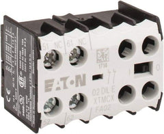 Eaton Cutler-Hammer - 6 to 9 Amp, Contactor Front Mount Auxiliary Contact - For Use with Miniature Contactor and XTRM Miniature Control Relay - Eagle Tool & Supply