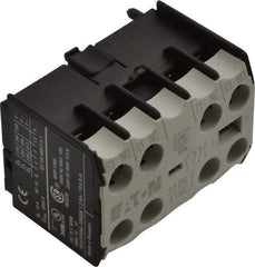 Eaton Cutler-Hammer - 6 to 9 Amp, Contactor Front Mount Auxiliary Contact - For Use with Miniature Contactor and XTRM Miniature Control Relay - Eagle Tool & Supply