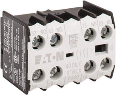 Eaton Cutler-Hammer - 6 to 9 Amp, Contactor Front Mount Auxiliary Contact - For Use with Miniature Contactor and XTRM Miniature Control Relay - Eagle Tool & Supply