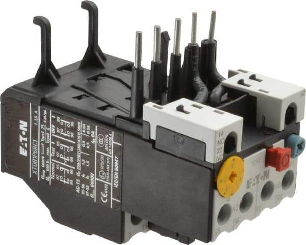 Eaton Cutler-Hammer - 1 to 1.6 Amp, 690 VAC, Thermal IEC Overload Relay - Trip Class 10, For Use with 7-15 A Contactors - Eagle Tool & Supply