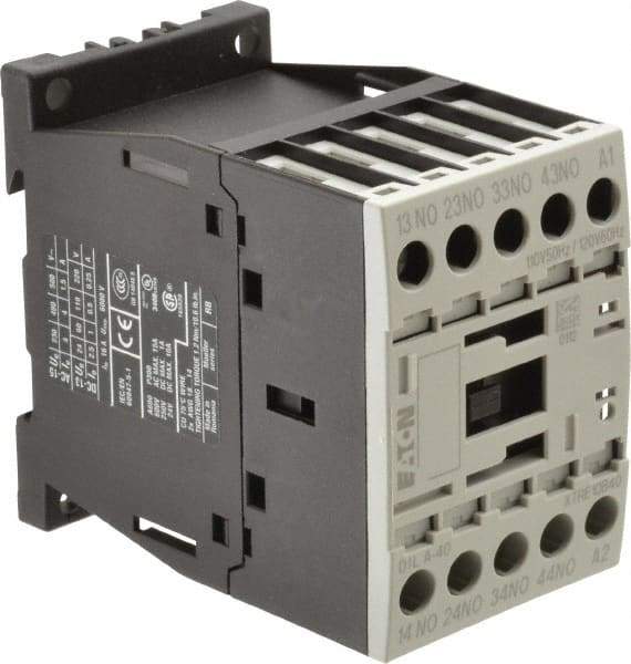 Eaton Cutler-Hammer - 4 Pole, 4NO, 110/120 VAC Control Relay - 10 Amps, 220 VAC to 500 VAC - Eagle Tool & Supply