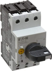 Eaton Cutler-Hammer - 25 Amp, IEC, Open Pushbutton Manual Motor Starter - 45mm Wide x 94mm Deep x 3.6667" High, 15 hp at 480 V, 20 hp at 600 V & 7-1/2 hp at 240 V, CE Approved, CSA Certified, DIN VDE, EN/IEC, UL 508 Type E Compliant & UL Listed - Eagle Tool & Supply